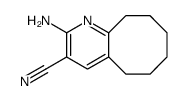 2-amino-5,6,7,8,9,10-hexahydrocycloocta[b]pyridine-3-carbonitrile结构式