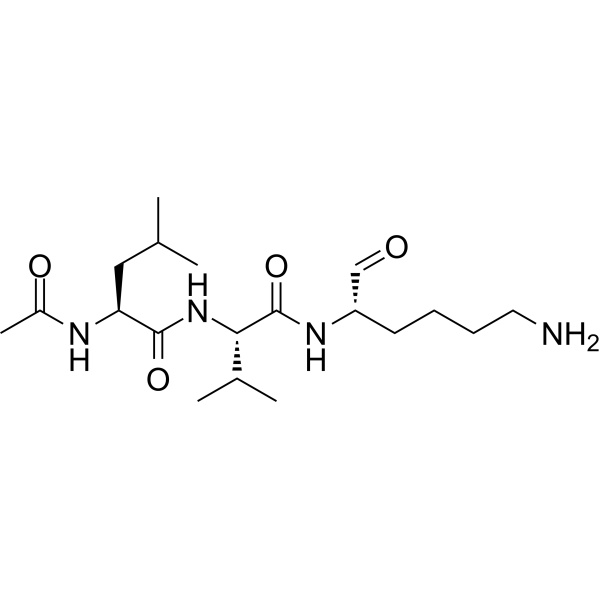 Ac-Leu-Val-Lys-aldehyde结构式
