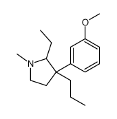2-ethyl-3-(3-methoxyphenyl)-1-methyl-3-propylpyrrolidine Structure