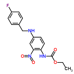 Ethyl {4-[(4-fluorobenzyl)amino]-2-nitrophenyl}carbamate structure
