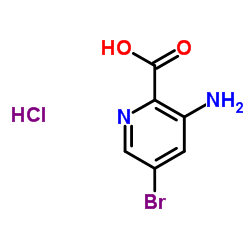 3-氨基-5-溴吡啶-2-羧酸盐酸盐结构式