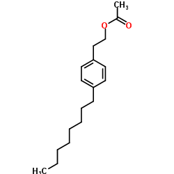 乙酸-[2-(4-辛基苯基)]乙酯结构式