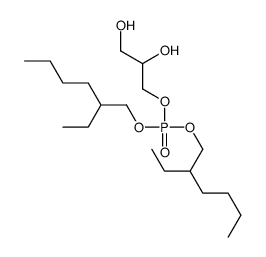 2,3-dihydroxypropyl bis(2-ethylhexyl) phosphate Structure