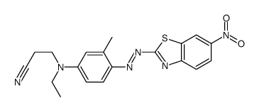 3-[ethyl[3-methyl-4-[(6-nitrobenzothiazol-2-yl)azo]phenyl]amino]propiononitrile Structure