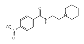 4-硝基-n-(2-哌啶乙基)苯羧酰胺结构式