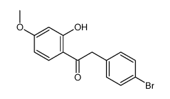2-(4-溴苯基)-1-(2-羟基-4-甲氧苯基)乙酮结构式