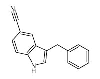 3-benzyl-1H-indole-5-carbonitrile结构式