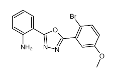 2-(2-氨基苯基)-5-(2-溴-5-甲氧基苯基)-1,3,4-噁二唑结构式