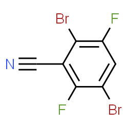 2,5-Dibromo-3,6-difluorobenzonitrile Structure