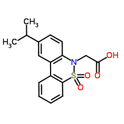 (9-Isopropyl-5,5-dioxido-6H-dibenzo[c,e][1,2]thiazin-6-yl)acetic acid Structure