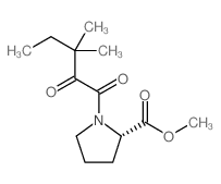(2S)-1-(1,2-二氧代-3,3-二甲基戊基)-2-吡咯烷甲酸甲酯结构式