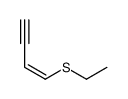 1-ethylsulfanylbut-1-en-3-yne结构式