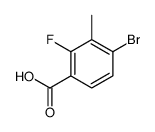 4-溴-2-氟-3-甲基苯甲酸结构式