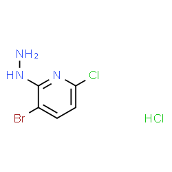3-溴-6-氯-2-肼基吡啶盐酸结构式