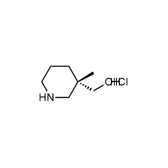 (S)-(3-甲基哌啶-3-基)甲醇盐酸盐结构式