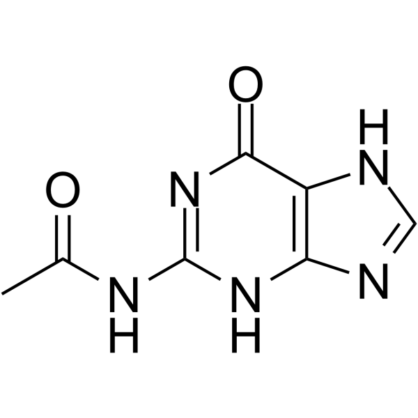 N-2-乙酰鸟嘌呤结构式