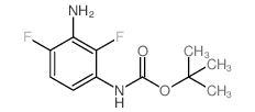(3-氨基-2,4-二氟苯基)氨基甲酸叔丁酯结构式