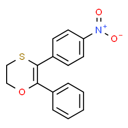 5-(4-硝基苯基)-6-苯基-2,3-二氢-1,4-噁噻己环结构式