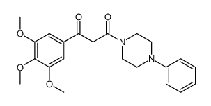 1-(4-phenylpiperazin-1-yl)-3-(3,4,5-trimethoxyphenyl)propane-1,3-dione结构式