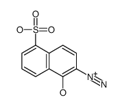 2-Diazo-1-naphtol-5-sulphonic acid structure