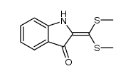 2-bis(methylthio)methylene-2,3-dihydro-3-oxoindole结构式