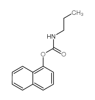 n-丙基氨基甲酸-1-萘酯结构式