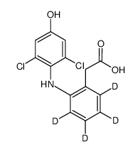 4'-羟基双氯芬酸-D4结构式
