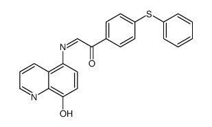 α-[(8-Hydroxy-5-quinolyl)imino]-4'-(phenylthio)acetophenone结构式