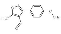 4-Isoxazolecarboxaldehyde,3-(4-methoxyphenyl)-5-methyl-(9CI) Structure