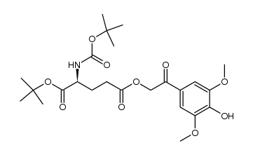 γ-O-(3,5-dimethoxy-4-hydroxyphenacyl) t-butyl N-t-boc L-glutamate结构式