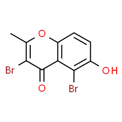 3,5-Dibromo-6-hydroxy-2-methylchromone Structure