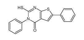 2-mercapto-3,6-diphenyl-3H-thieno[2,3-d]pyrimidin-4-one Structure