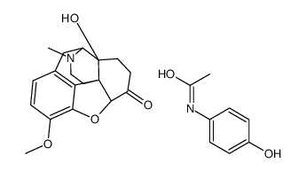 (4R,4aS,7aR,12bS)-4a-hydroxy-9-methoxy-3-methyl-2,4,5,6,7a,13-hexahydro-1H-4,12-methanobenzofuro[3,2-e]isoquinoline-7-one,N-(4-hydroxyphenyl)acetamide结构式