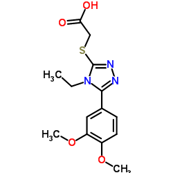[5-(3,4-DIMETHOXY-PHENYL)-4-ETHYL-4 H-[1,2,4]TRIAZOL-3-YLSULFANYL]-ACETIC ACID结构式