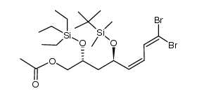 (3Z,5R,7R)-8-acetoxy-5-(tert-butyldimethylsilyl)oxy-1,1-dibromo-7-(triethylsilyl)oxy-1,3-octadiene Structure