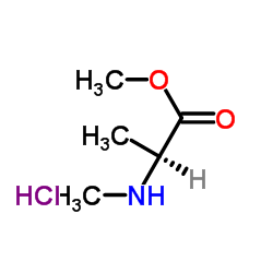 N-甲基-L-丙氨酸甲酯盐酸盐结构式