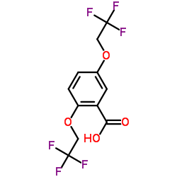 2,5-双(2,2,2-三氟乙氧基)苯甲酸结构式