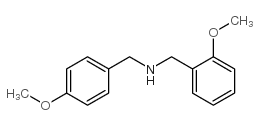 (4-甲氧基苄基)-(2-甲氧基苄基)-胺结构式