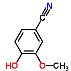4-羟基-3-甲氧基苯甲腈结构式
