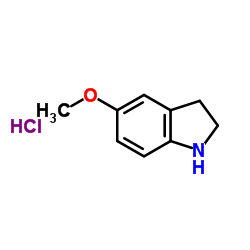 5-甲氧基吲哚啉盐酸盐结构式
