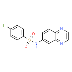 4-氟-N-(喹喔啉-6-基)苯磺酰胺结构式