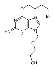 2-[[2-amino-6-(4-bromobutoxy)purin-9-yl]methoxy]ethanol结构式