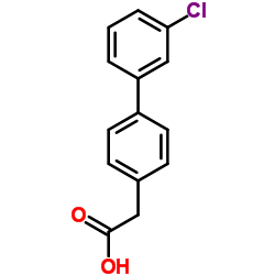 (3'-Chloro-4-biphenylyl)acetic acid Structure