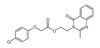 p-Chlorophenoxyacetic acid 2-(2-methyl-4-oxo-3,4-dihydroquinazolin-3-yl)ethyl ester structure