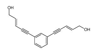 (E,E)-5-[3-(5-hydroxypent-3-en-1-ynyl)phenyl]pent-2-en-4-yn-1-ol Structure