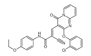 3-[2-(2-chlorophenoxy)-4-oxopyrido[1,2-a]pyrimidin-3-yl]-2-cyano-N-(4-ethoxyphenyl)prop-2-enamide Structure