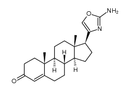 17β-(2-aminooxazol-4-yl)-androst-4-en-3-one结构式