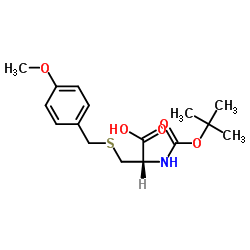 Boc-S-(4-甲氧基苄基)-D-半胱氨酸结构式