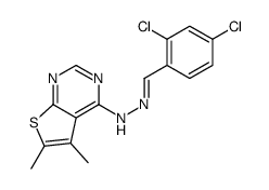 N-[(E)-(2,4-dichlorophenyl)methylideneamino]-5,6-dimethylthieno[2,3-d]pyrimidin-4-amine结构式