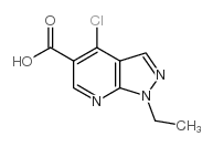 4-CHLORO-1-ETHYL-1H-PYRAZOLO[3,4-B]PYRIDINE-5-CARBOXYLIC ACID Structure